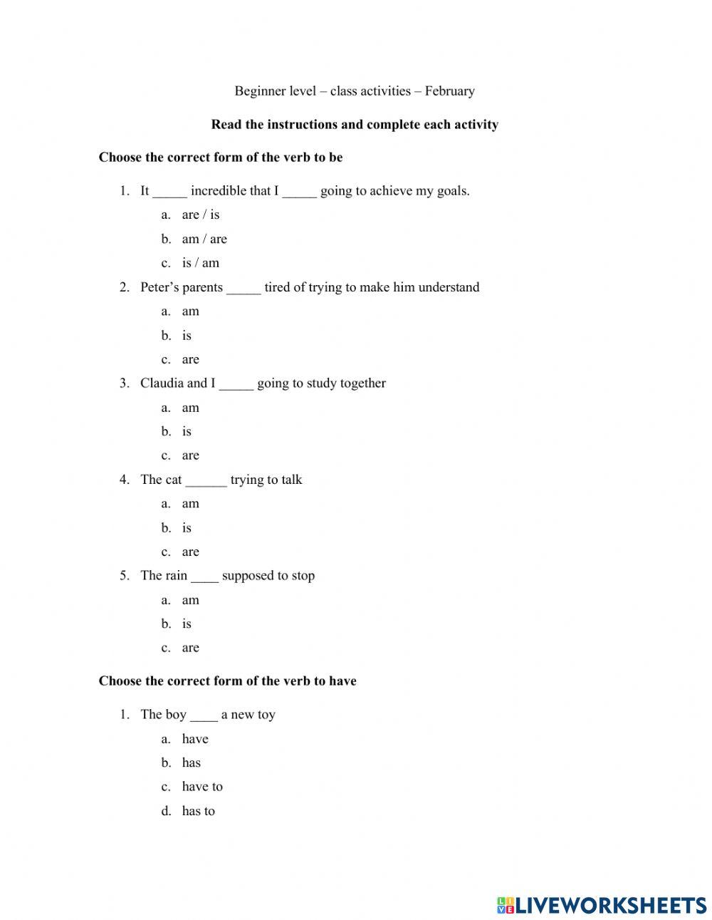 To be, to have, yet and still, sports and reading