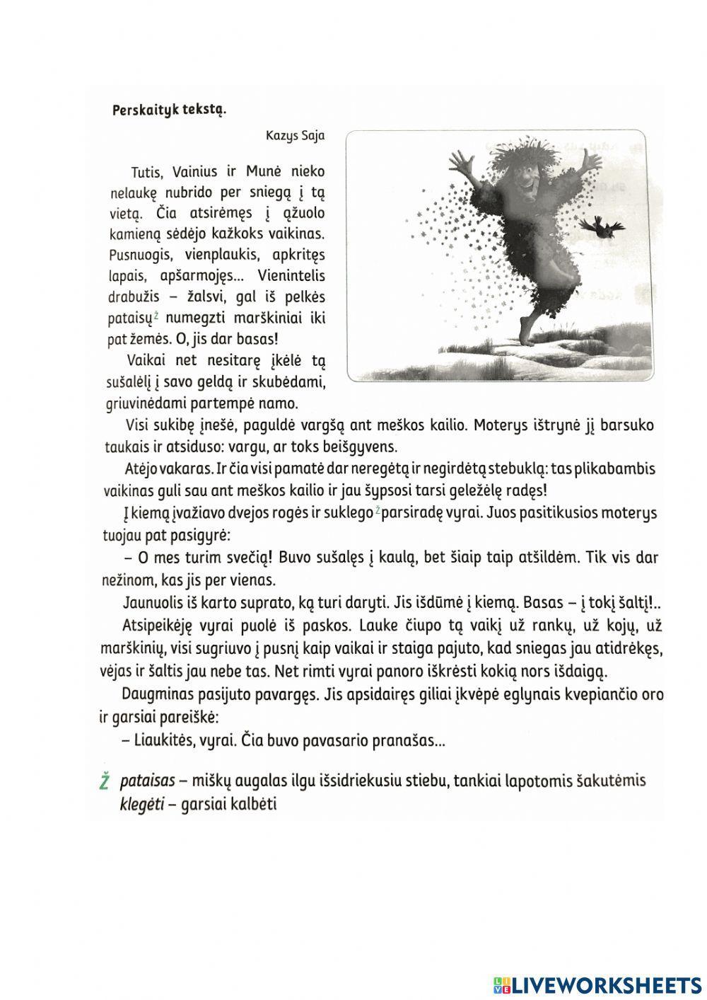 Teksto suvokimo testas Nr.6