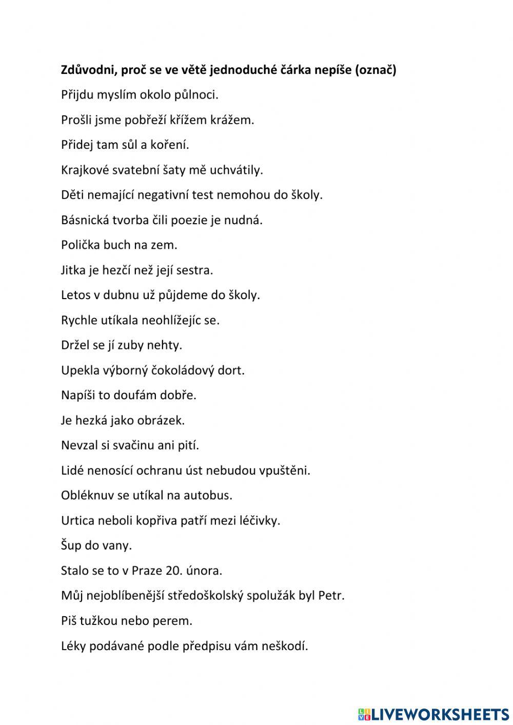 čárka ve větě jednoduché 6