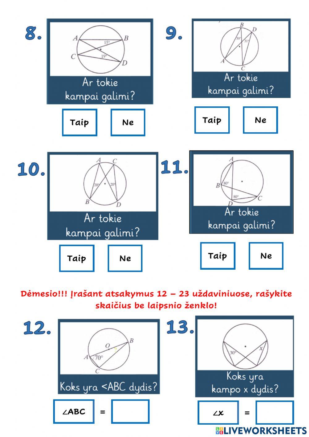 Centriniai ir įbrėžtiniai kampai