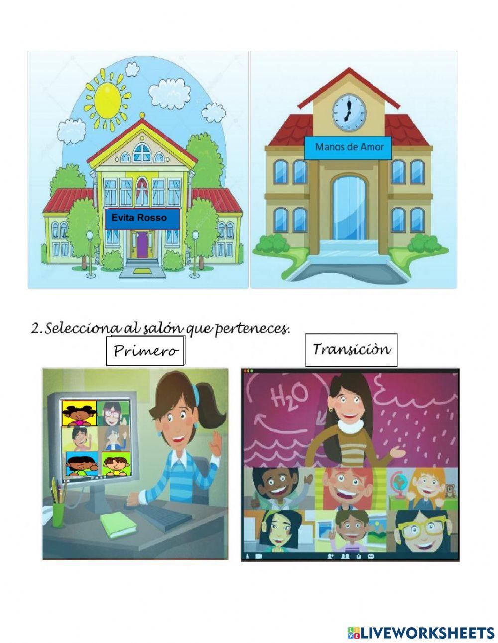 Mi colegio interactive exercise | Live Worksheets