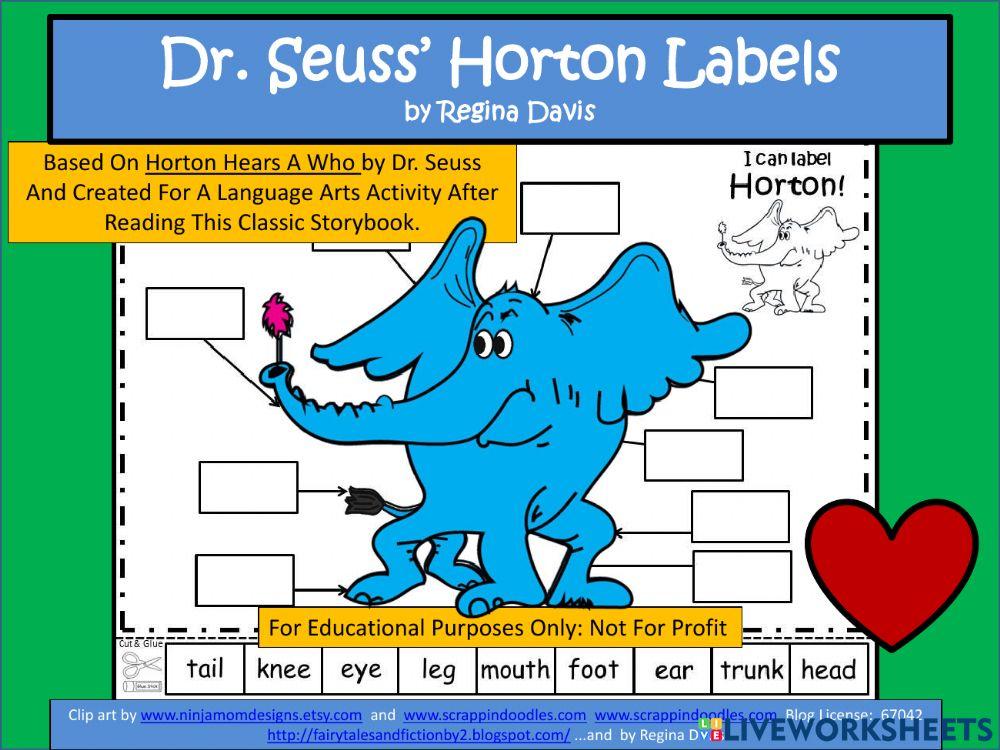 Horton's Body Part Labels