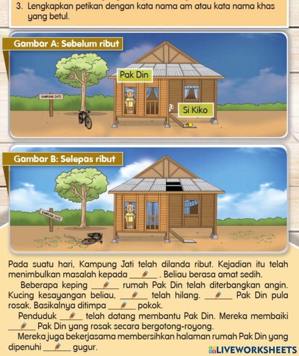 Latihan Kata Nama Am dan Kata Nama Khas Tahun 4