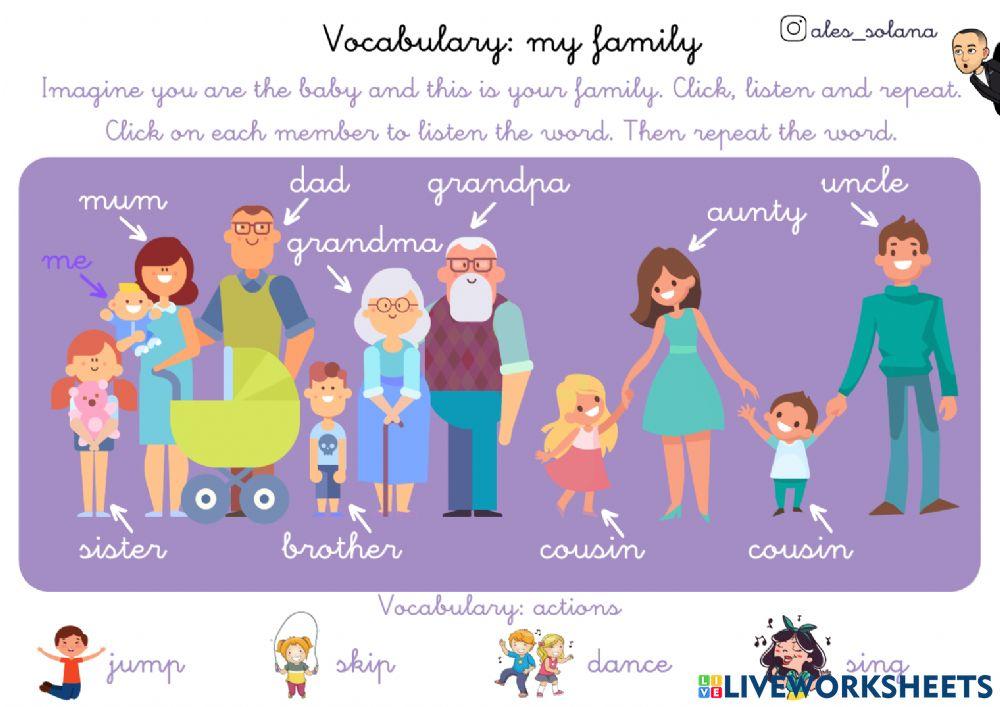 Vocabulary: my family