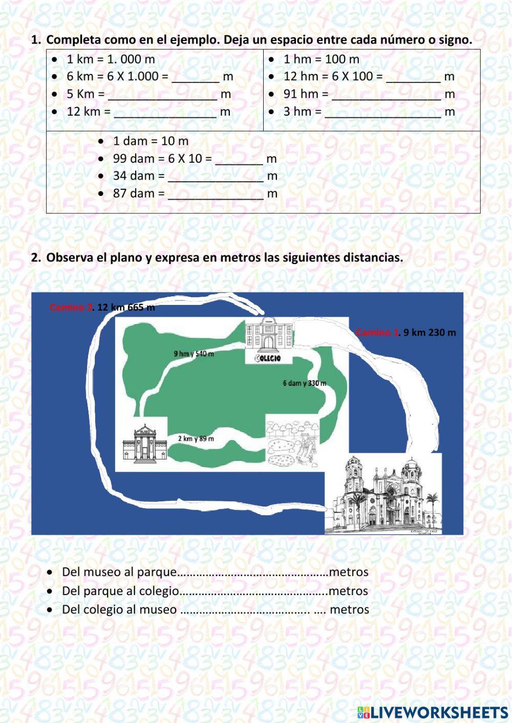 Resolución de problemas. unidades longitud