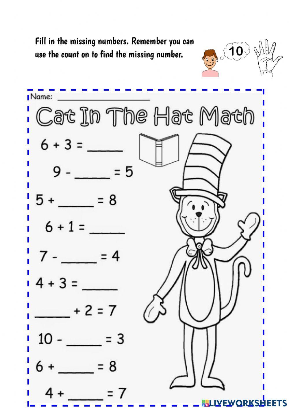 Cat In The Hat Math: Missing Numbers