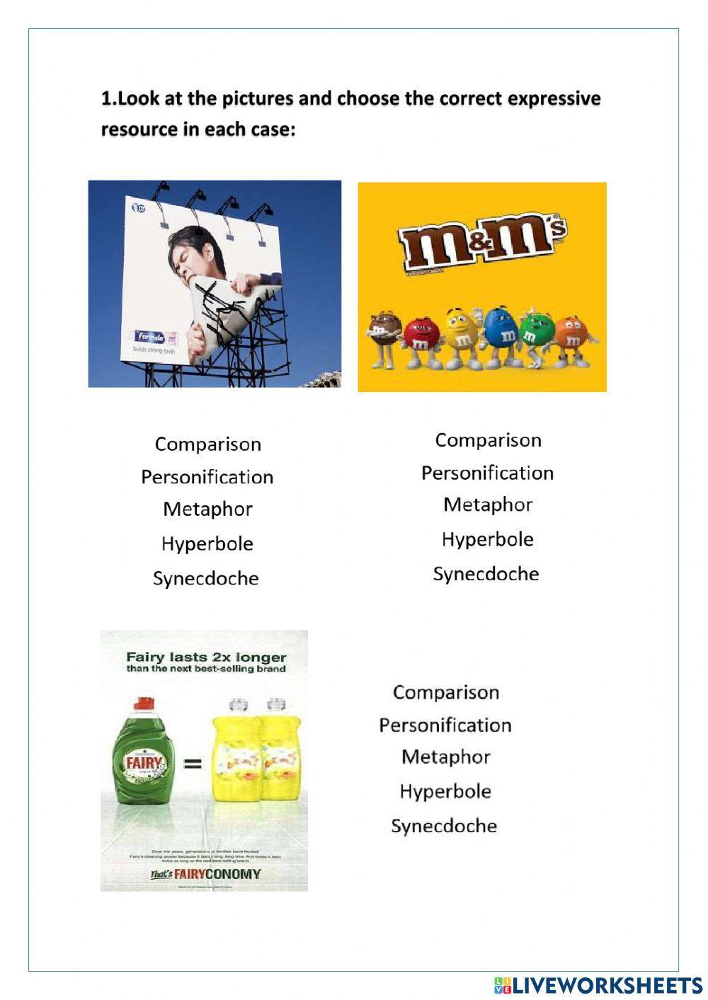 Expressive resources for images in advertising