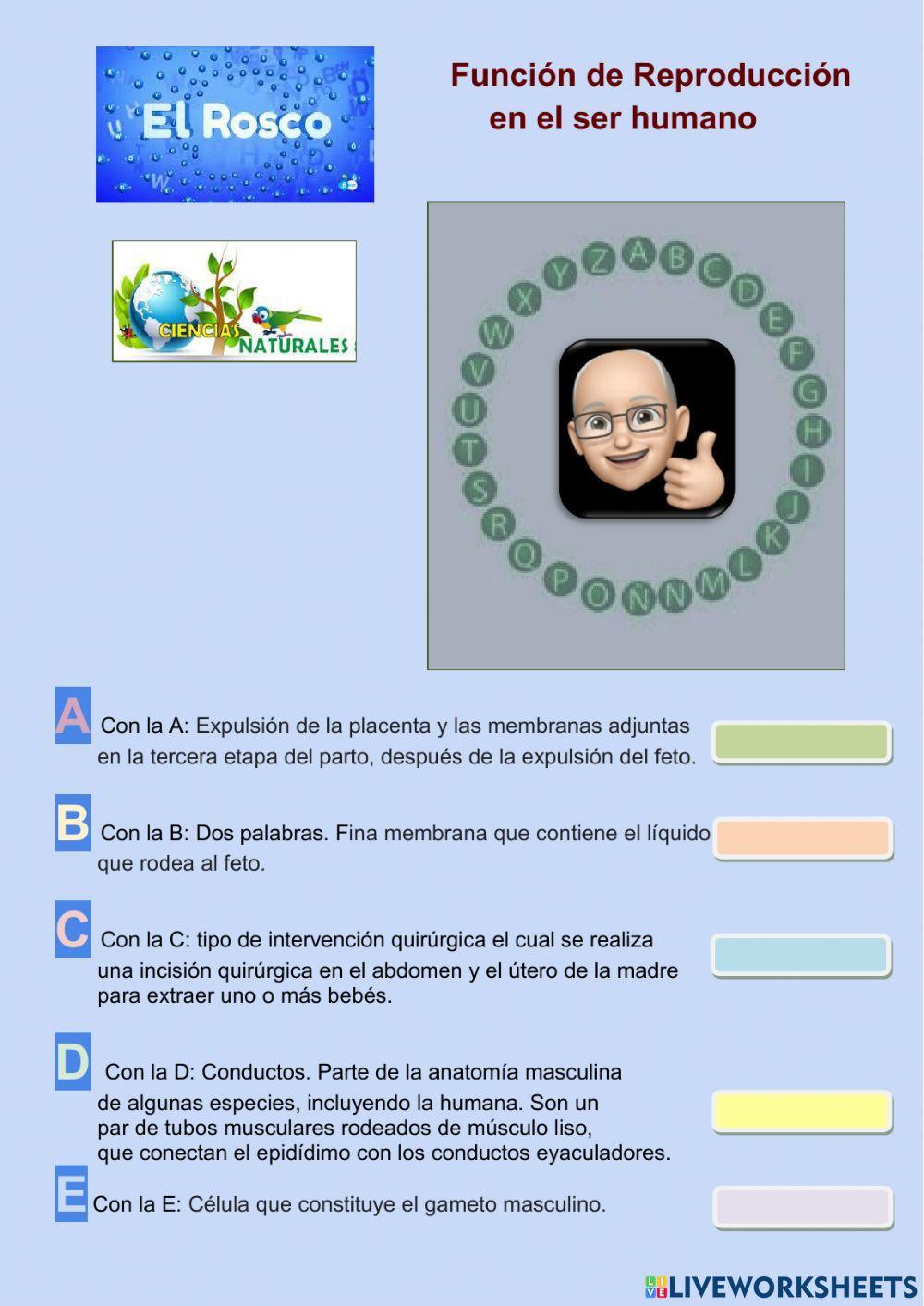 PASAPALABRA REPRODUCCIÓN HUMANA