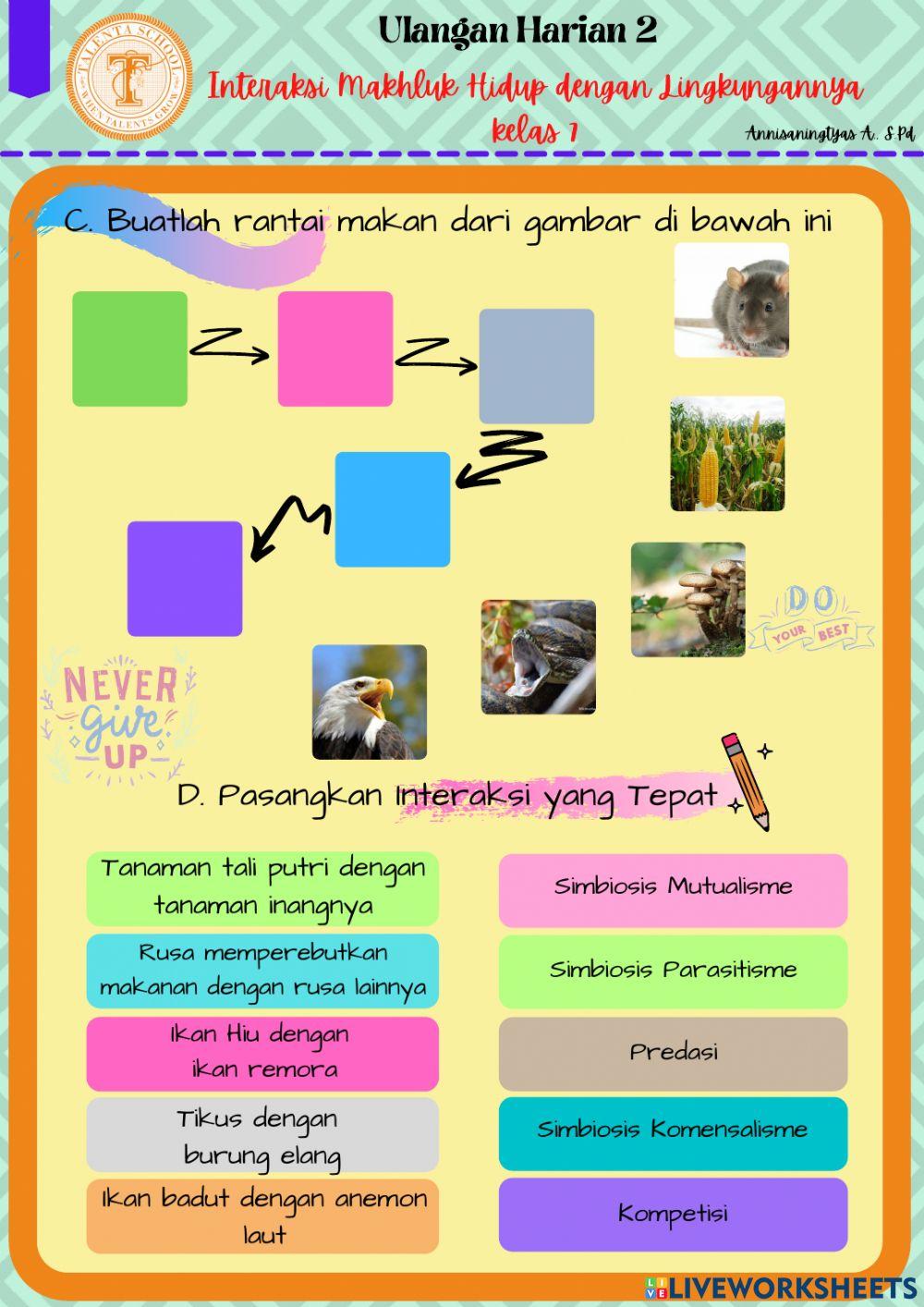 Ulangan Interaksi Makhluk Hidup