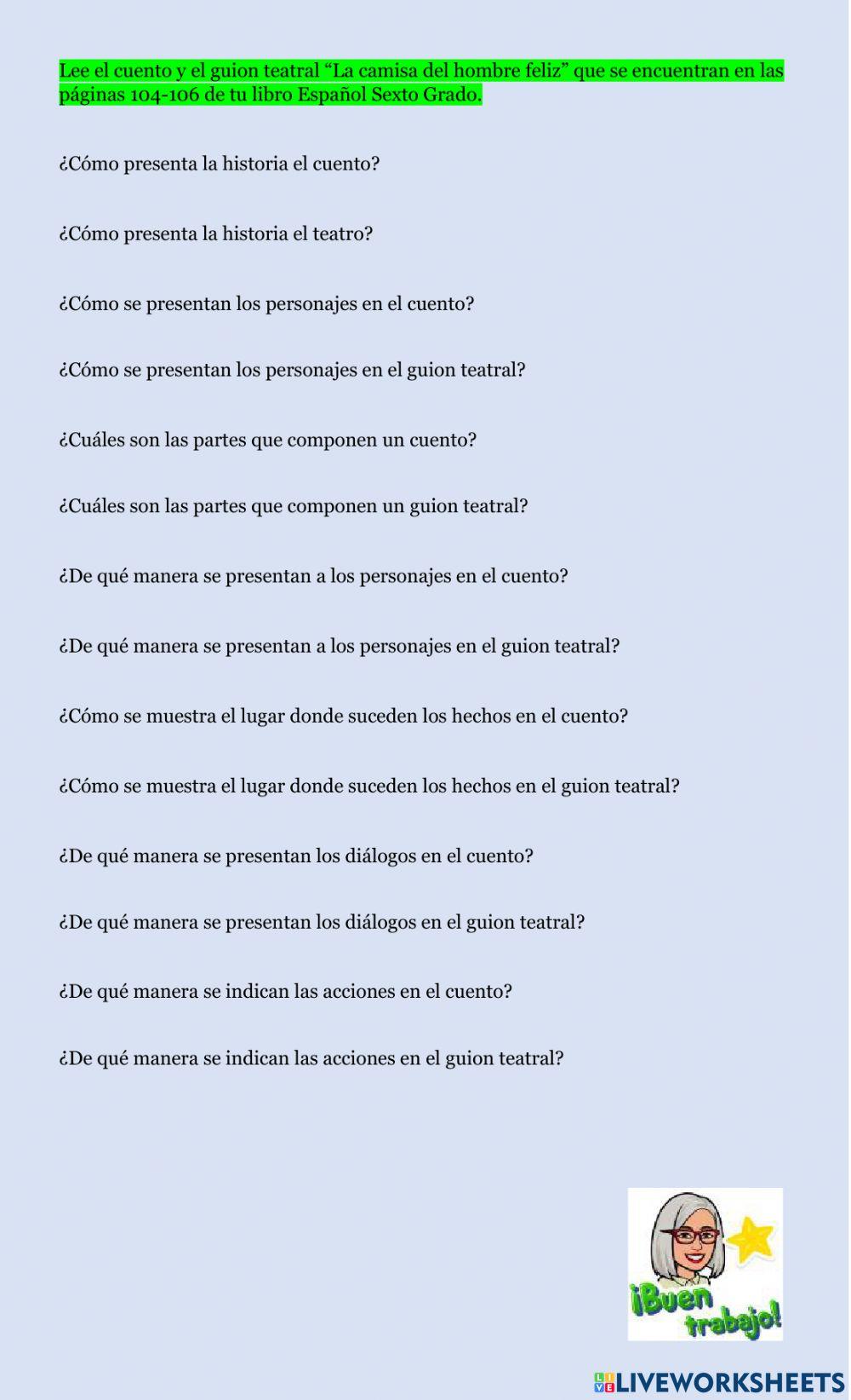 El cuento y el teatro