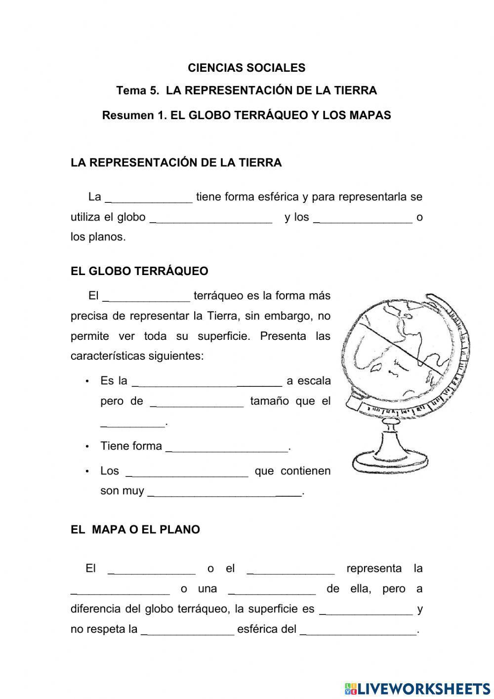 El globo terráqueo y los mapas