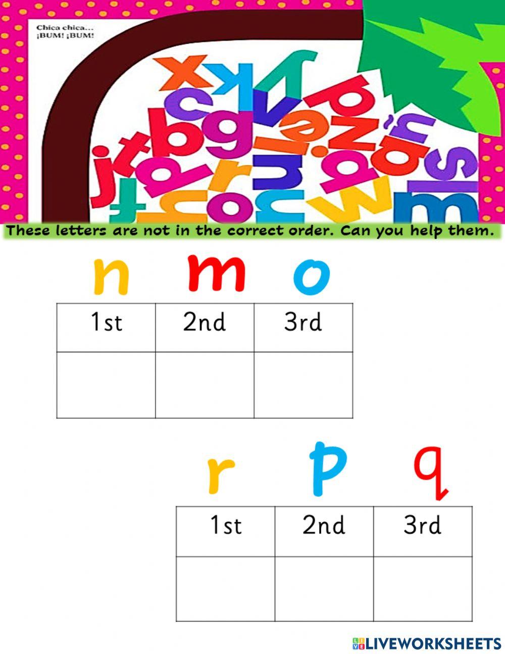 Chicka chicka abc order 3