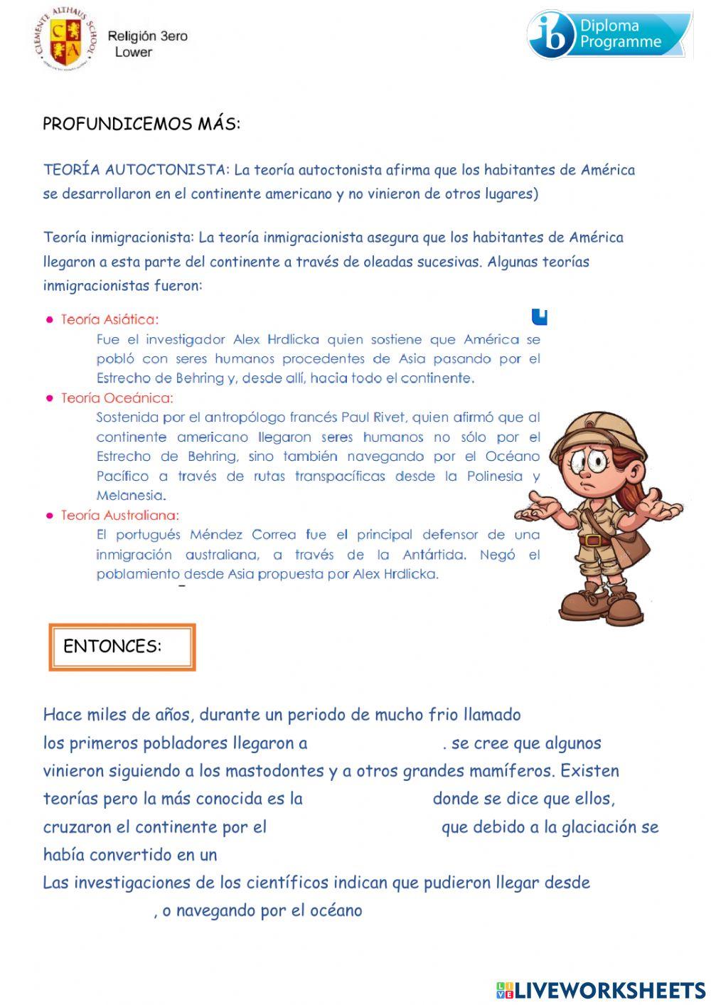 El poblamiento de América