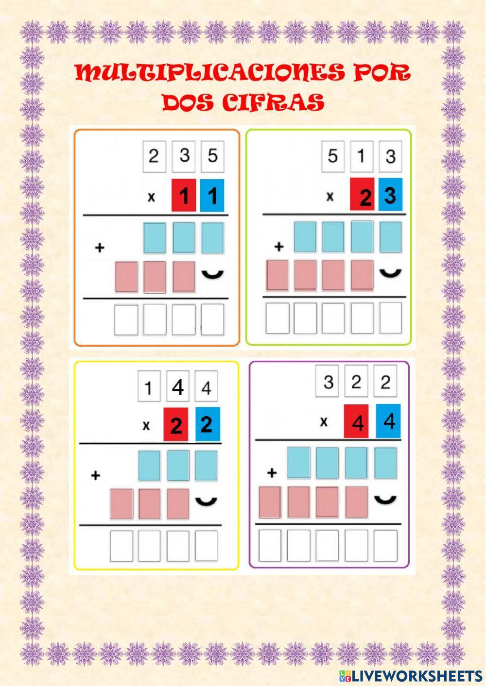 Multiplicaciones por dos cifras