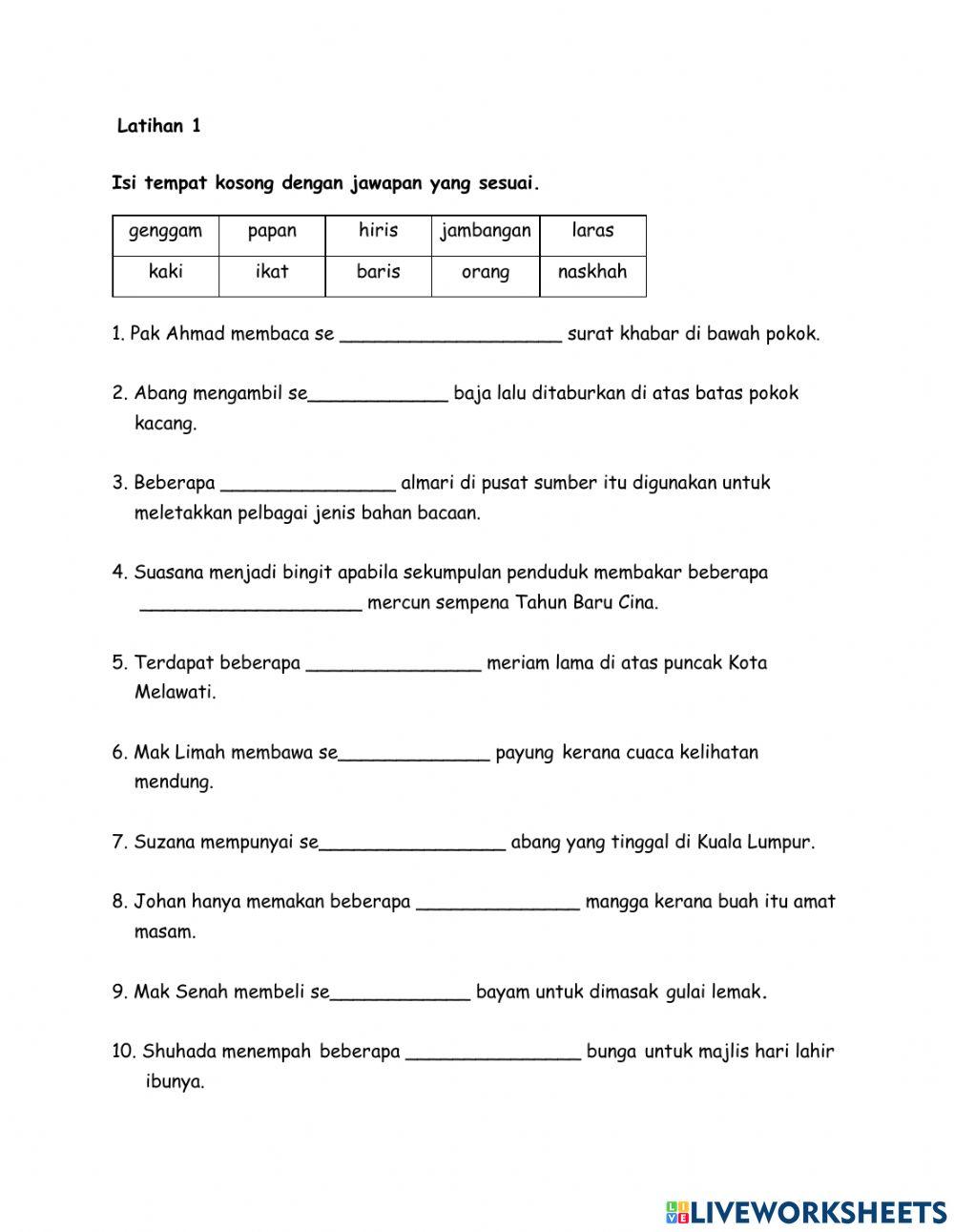 Penjodoh bilangan tahun 3