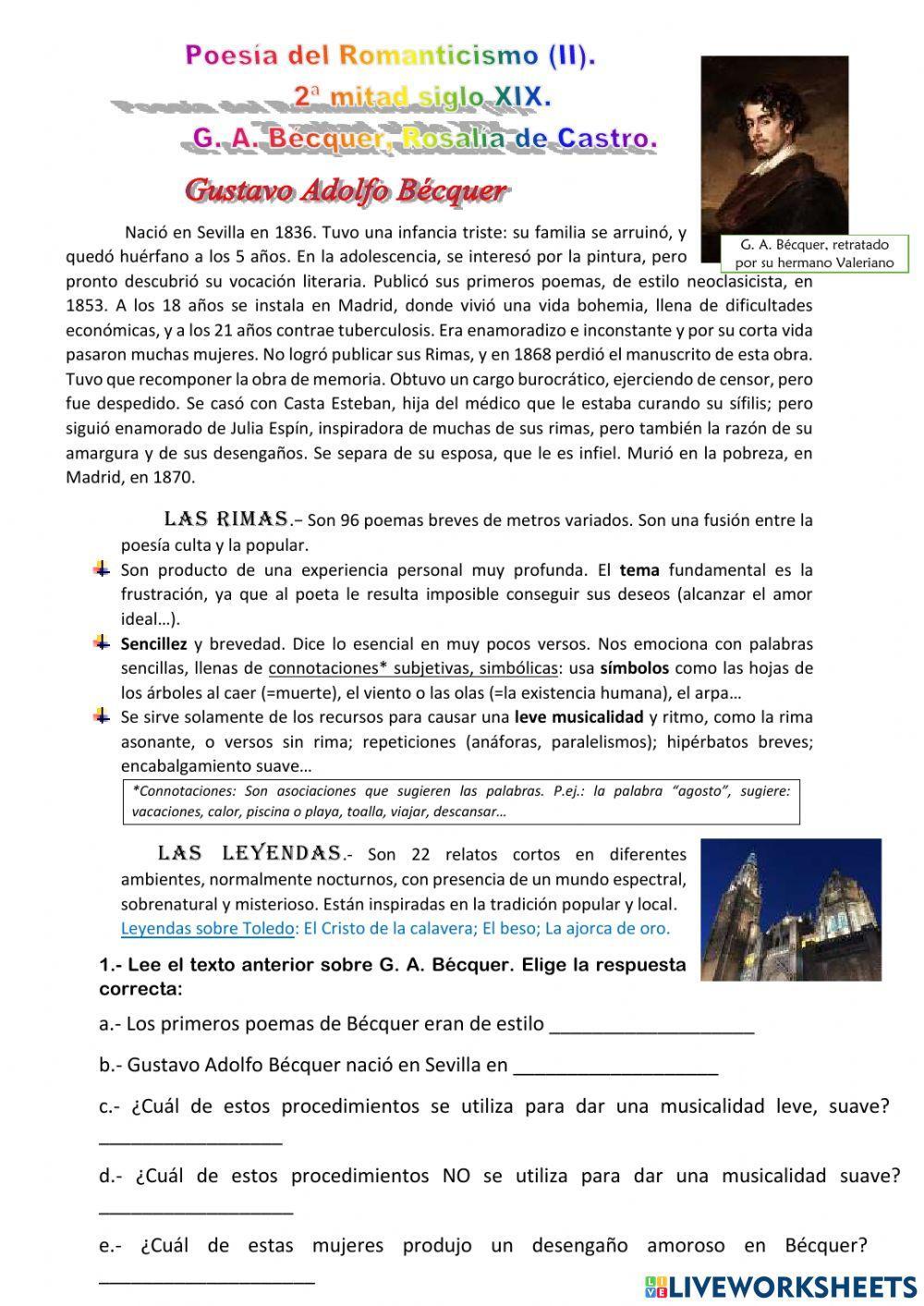 4º ESO Poesía del Romanticismo (II)