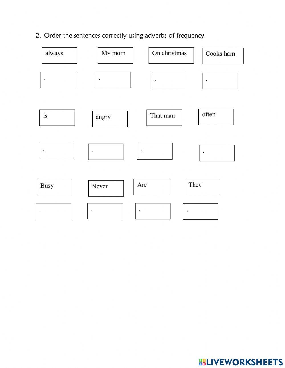 Adverbs of frequency