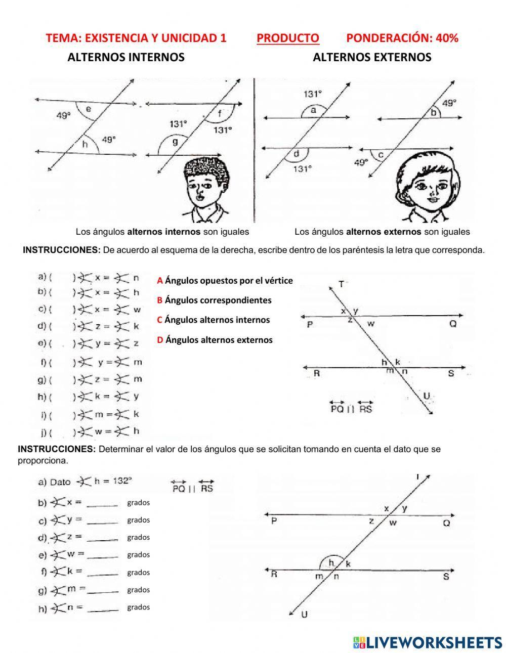 Ángulos entre paralelas