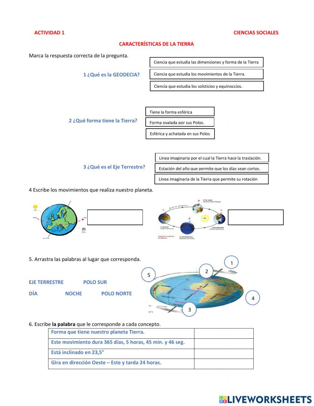 Características de la Tierra