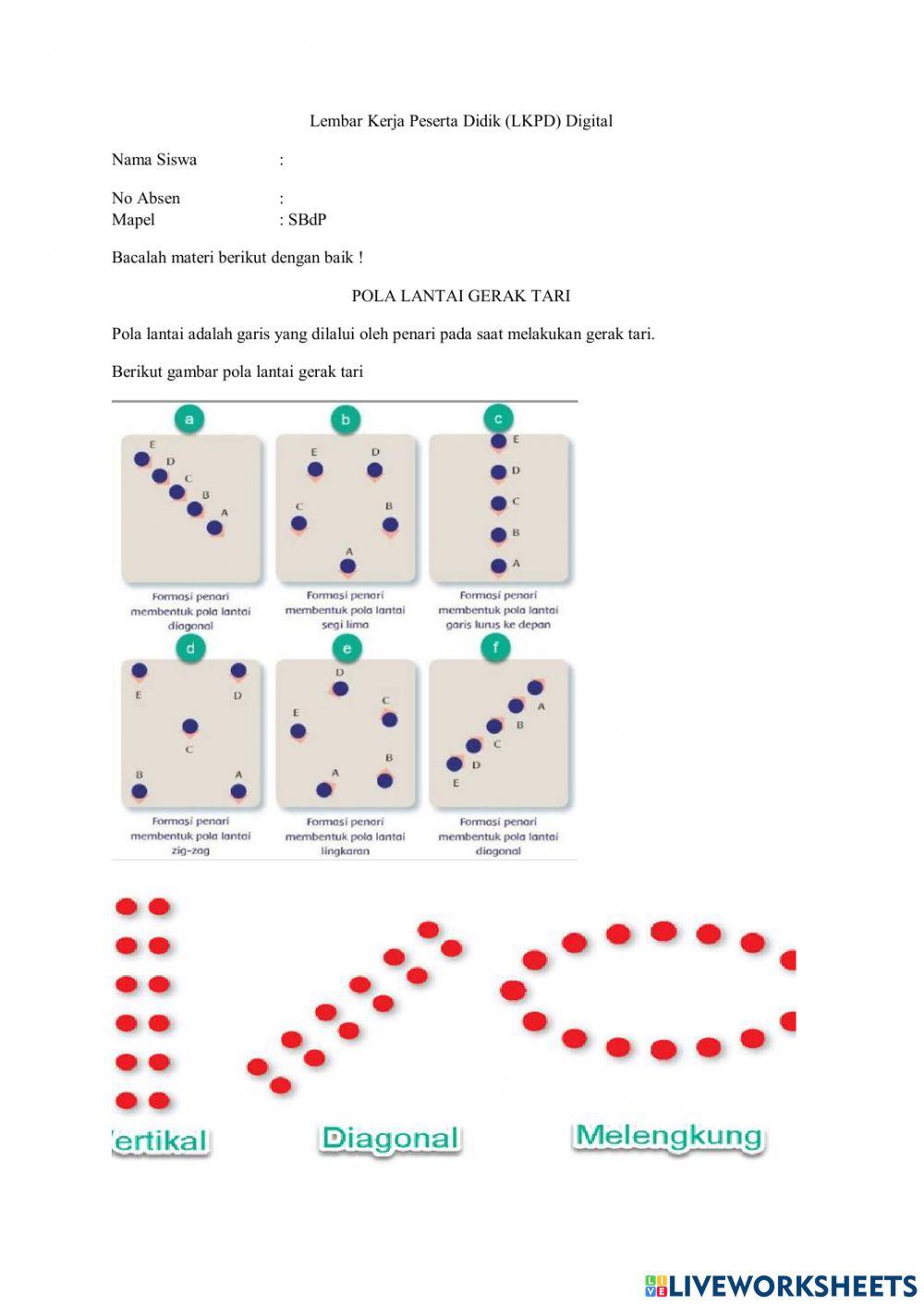 Lembar kerja peserta Didik mapel SBDP