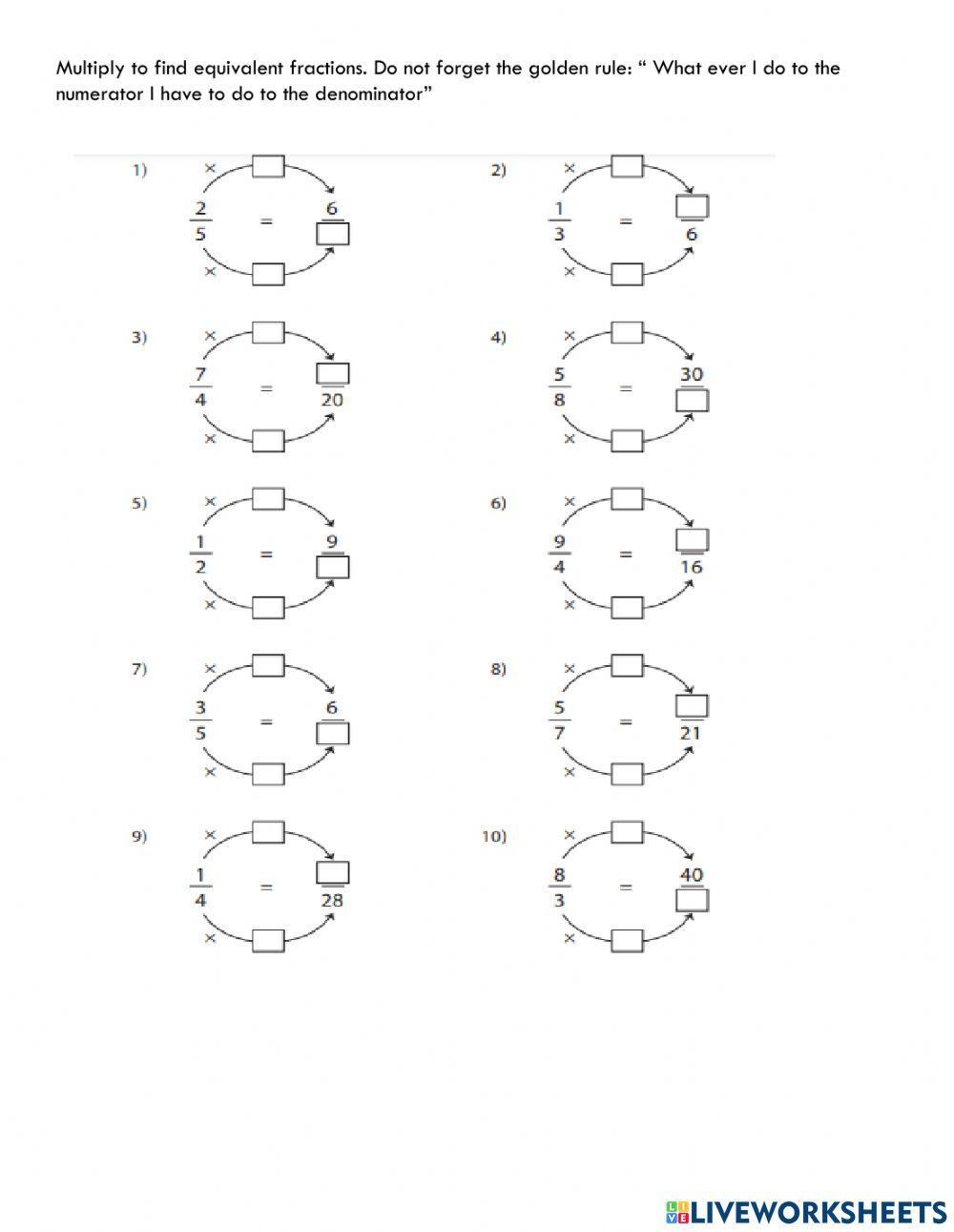 Equivalent Fractions