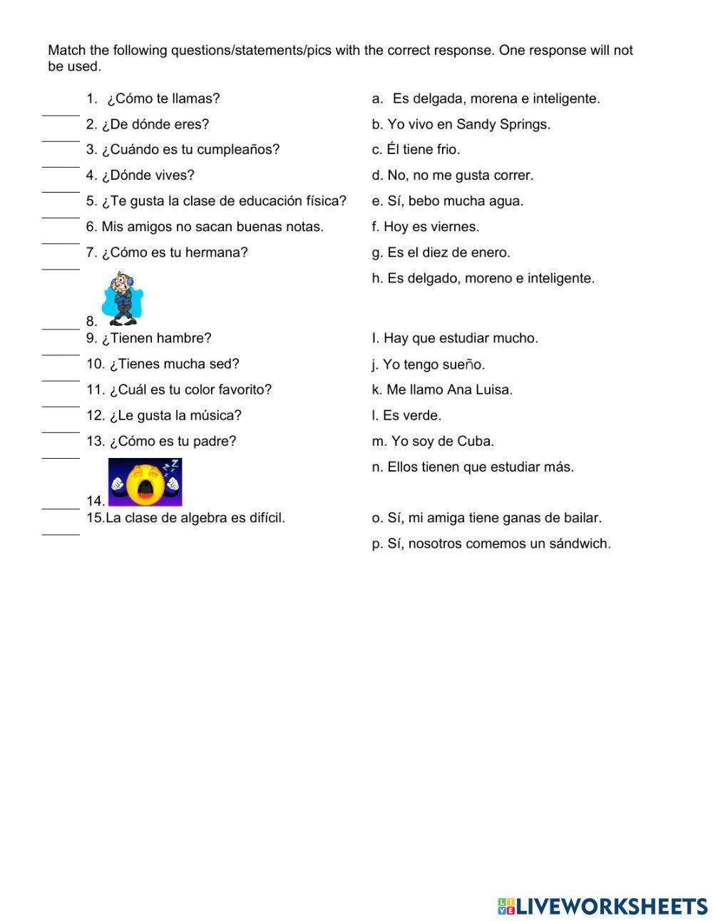 Preguntas y Respuestas- Matching