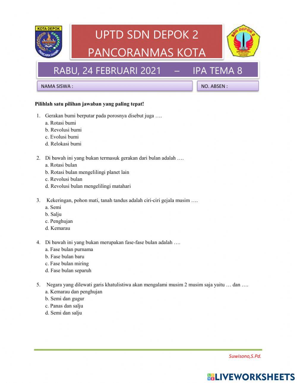 Suwisono sdn depok 2