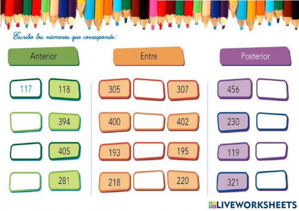 Números hasta el 499