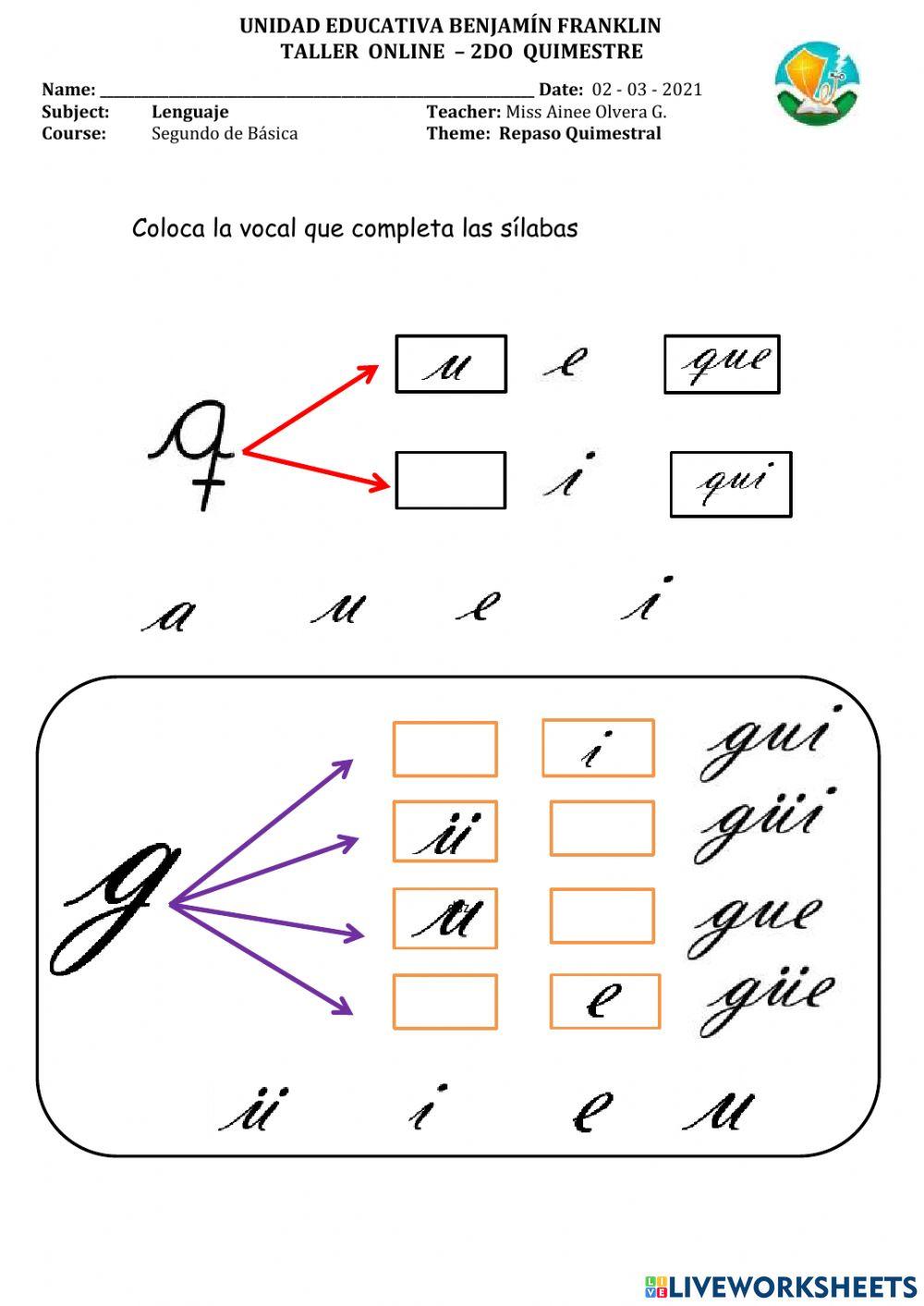 Repaso quimestre lenguaje 1