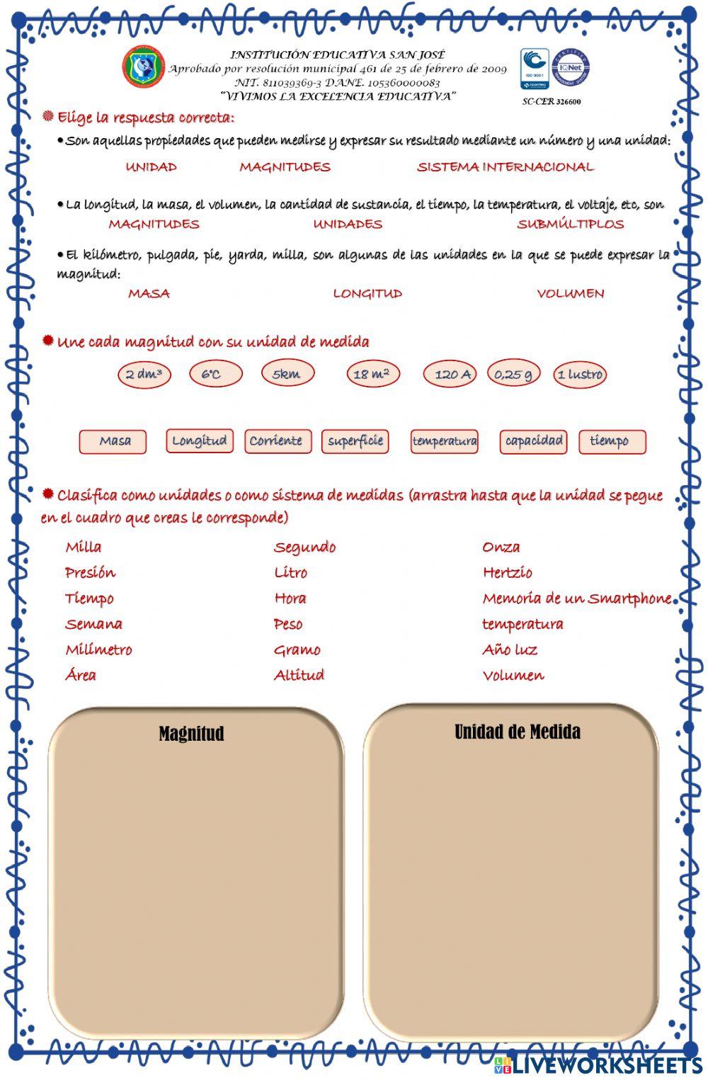 MAGNITUDES Y UNIDADES DE MEDIDAS
