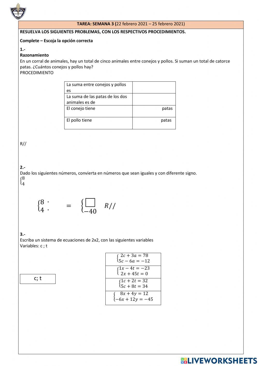 Metodo Reducción - Principios