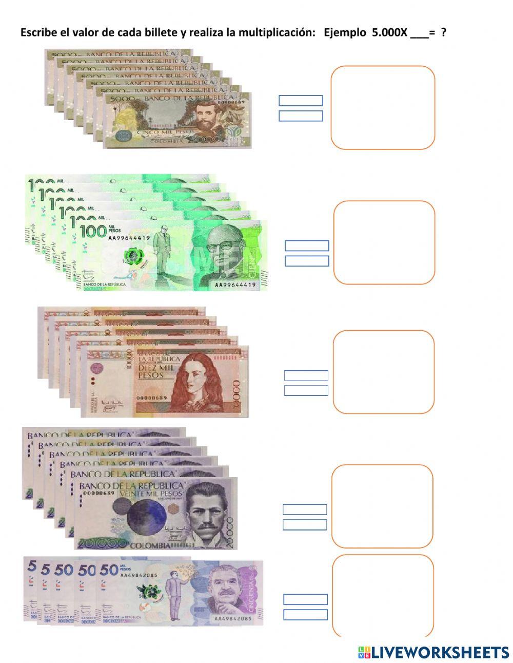 Calculo matemático con dinero