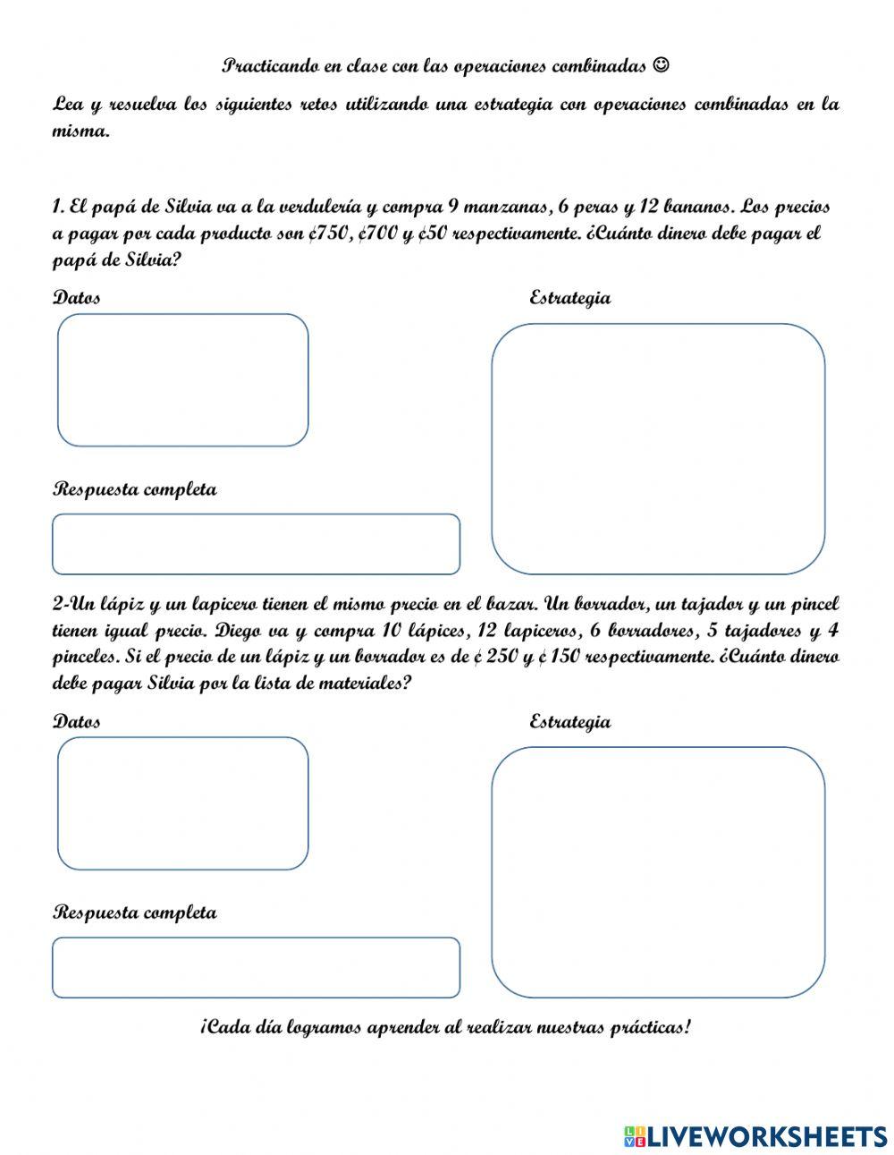 Operaciones Combinadas