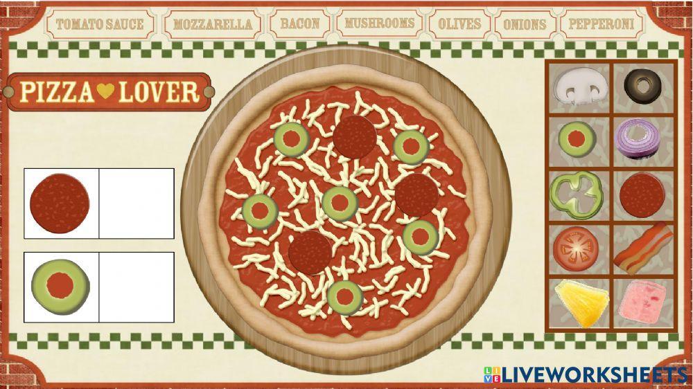 Contar ingredientes de la pizza