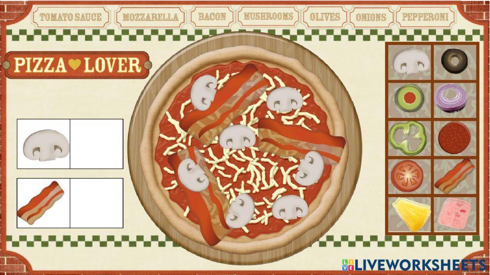 Contar ingredientes de la pizza