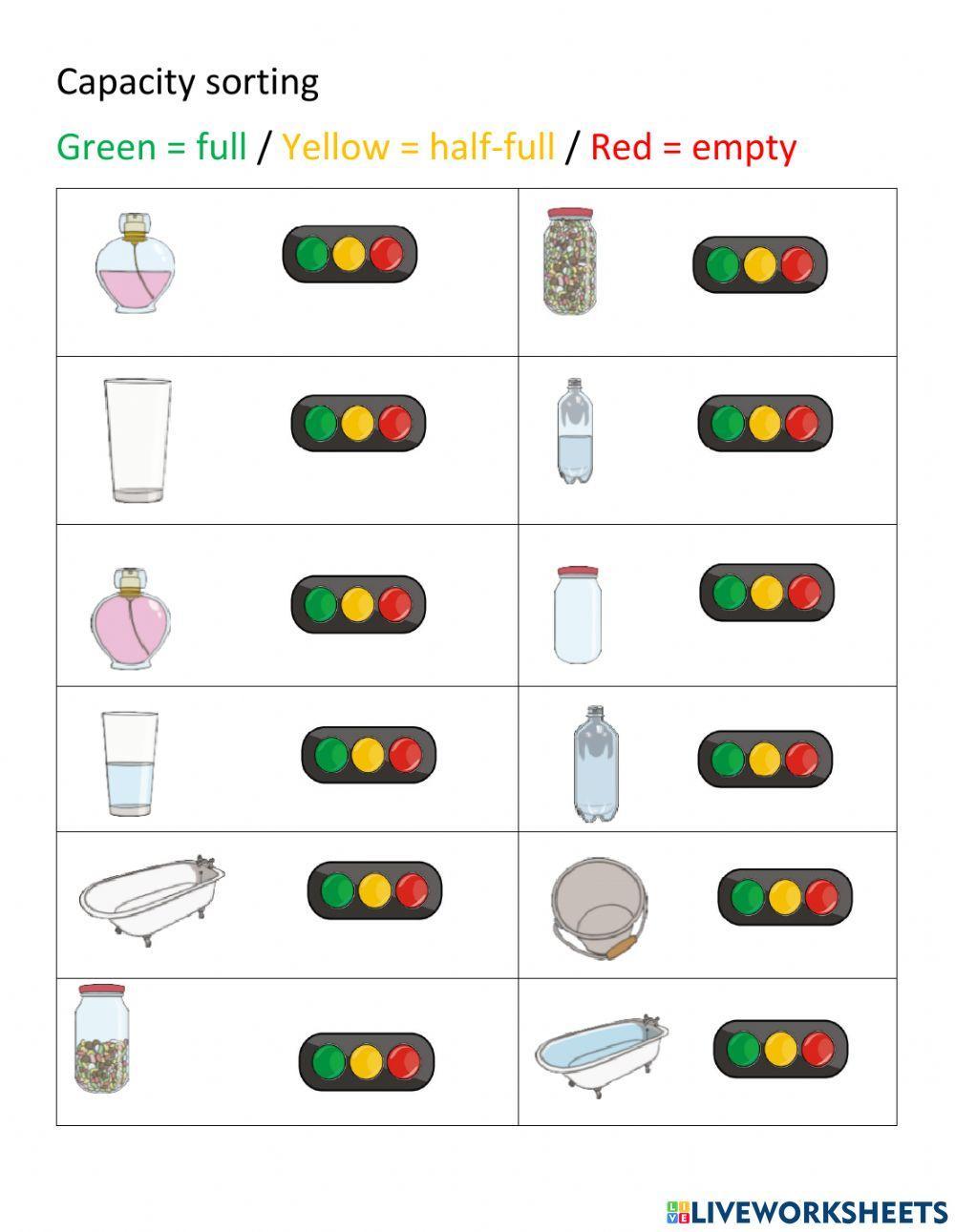 Capacity full and empty