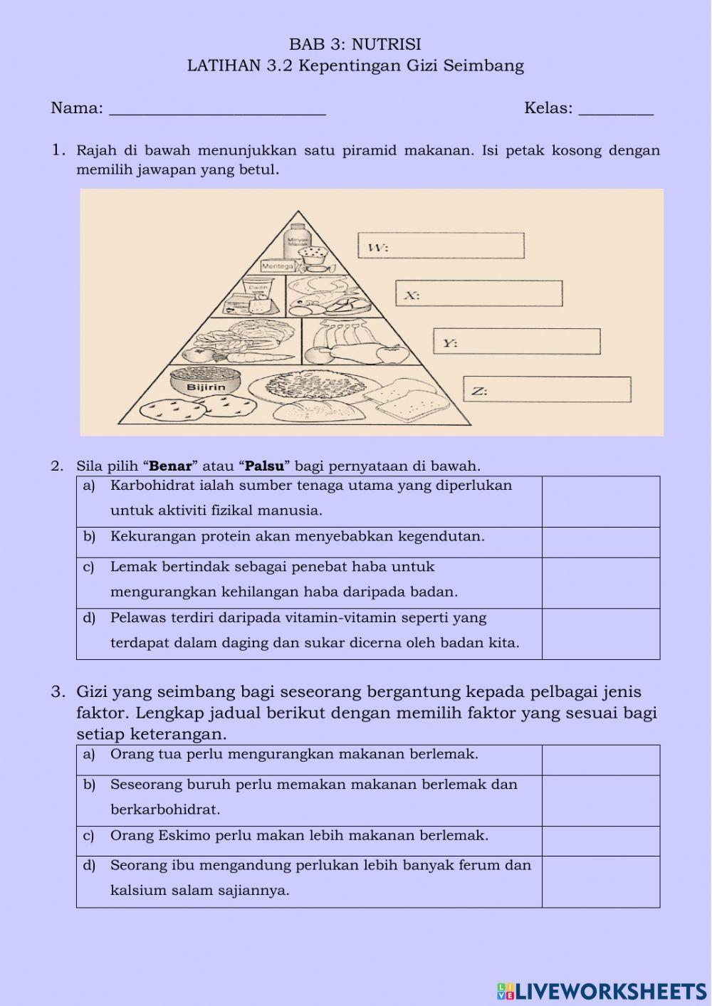 3.2 Kepentingan Gizi Seimbang