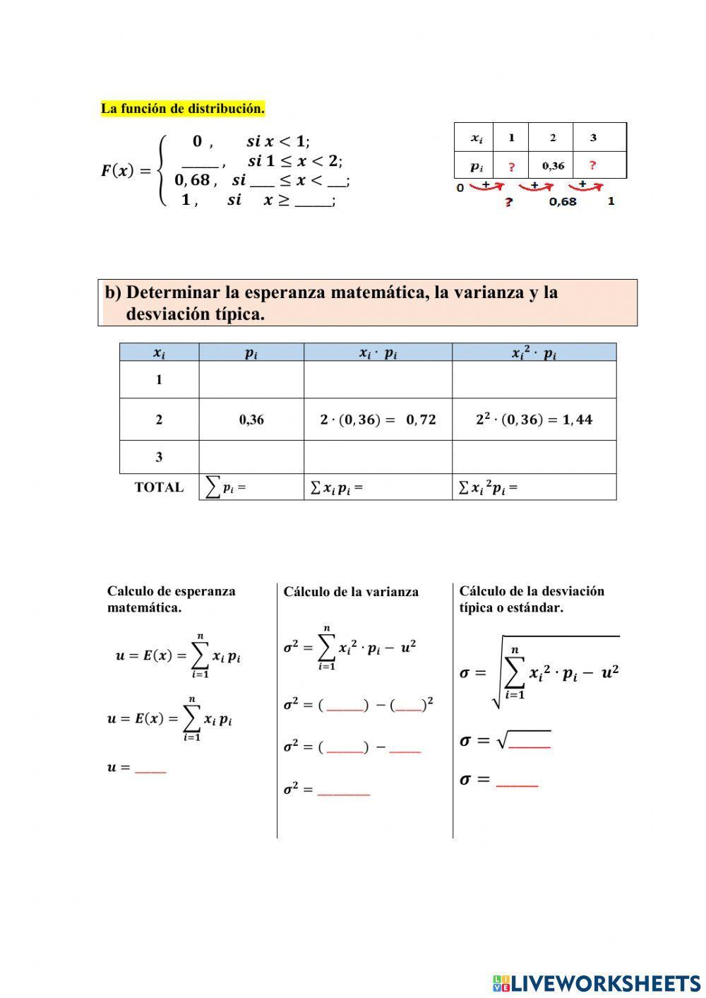 Variables aleatorias discretas-función de probabilidad 