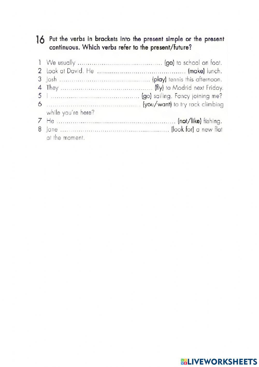 Present simple vs present continuous