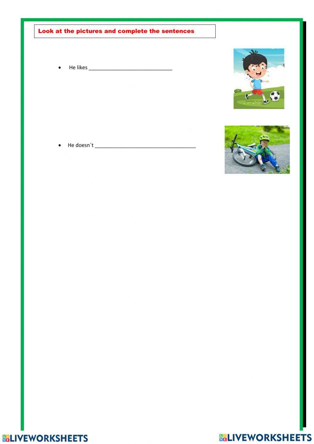 Good at + V ing - like + V ing