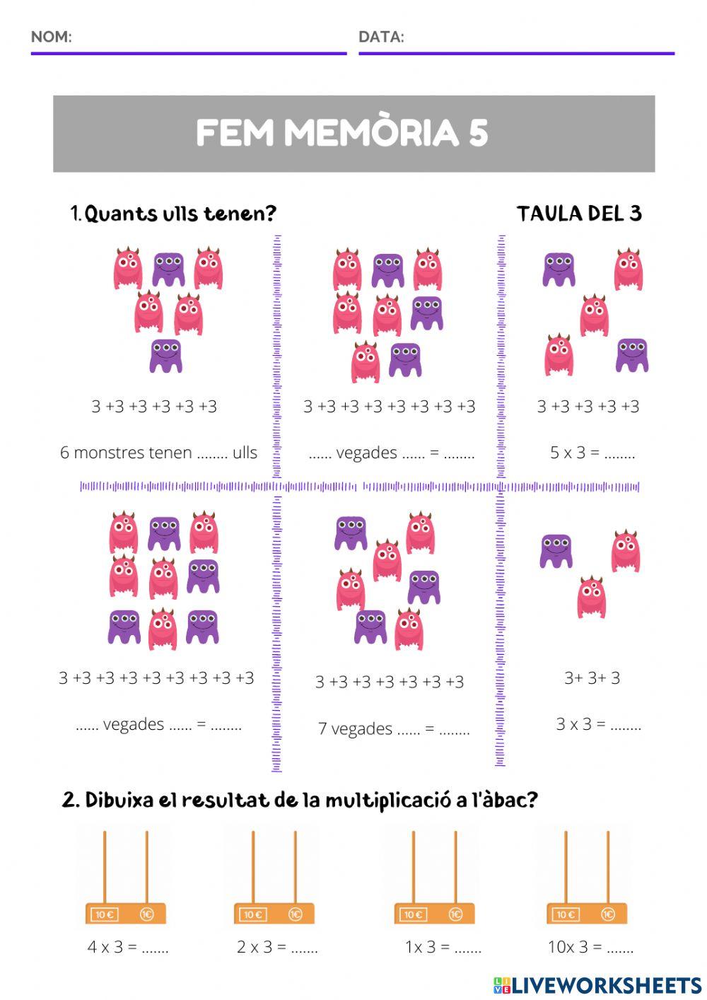 Repàs taules del 2. 3, 5, 6 i 8