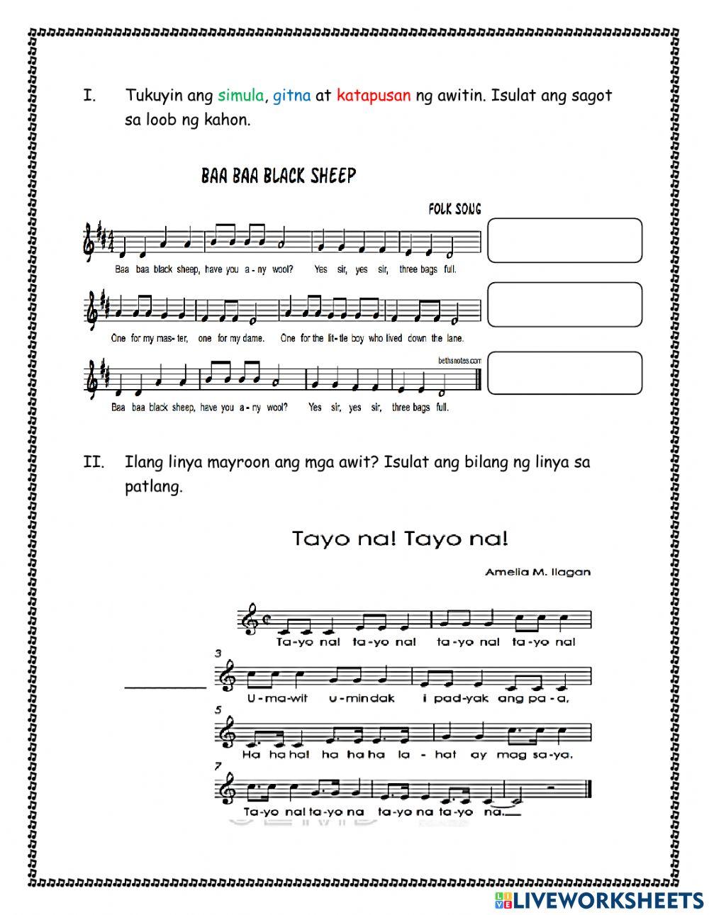 Music 755774 | irmabongo | Live Worksheets