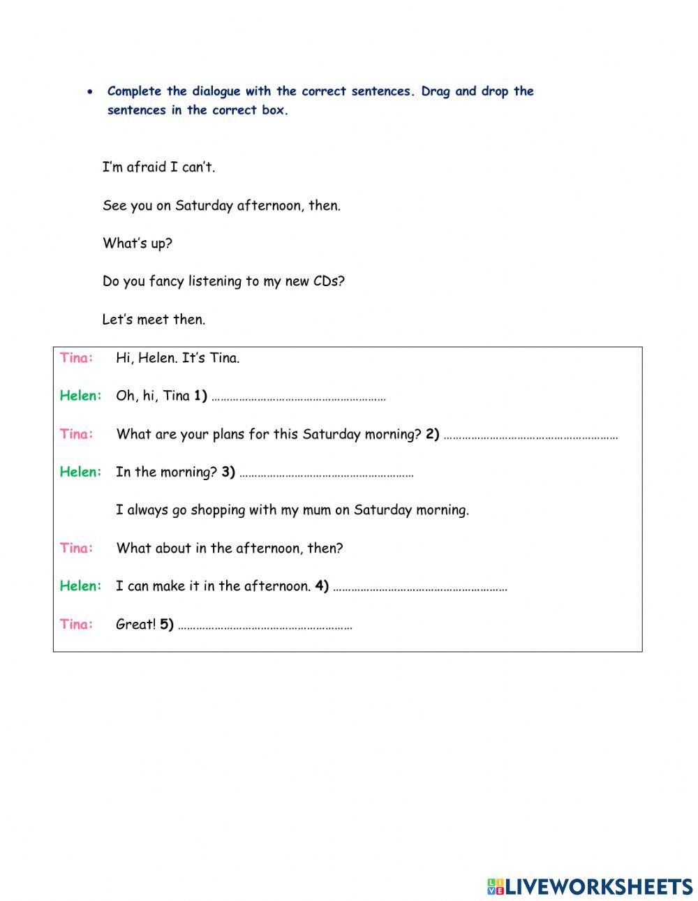 HS1 Making suggestions