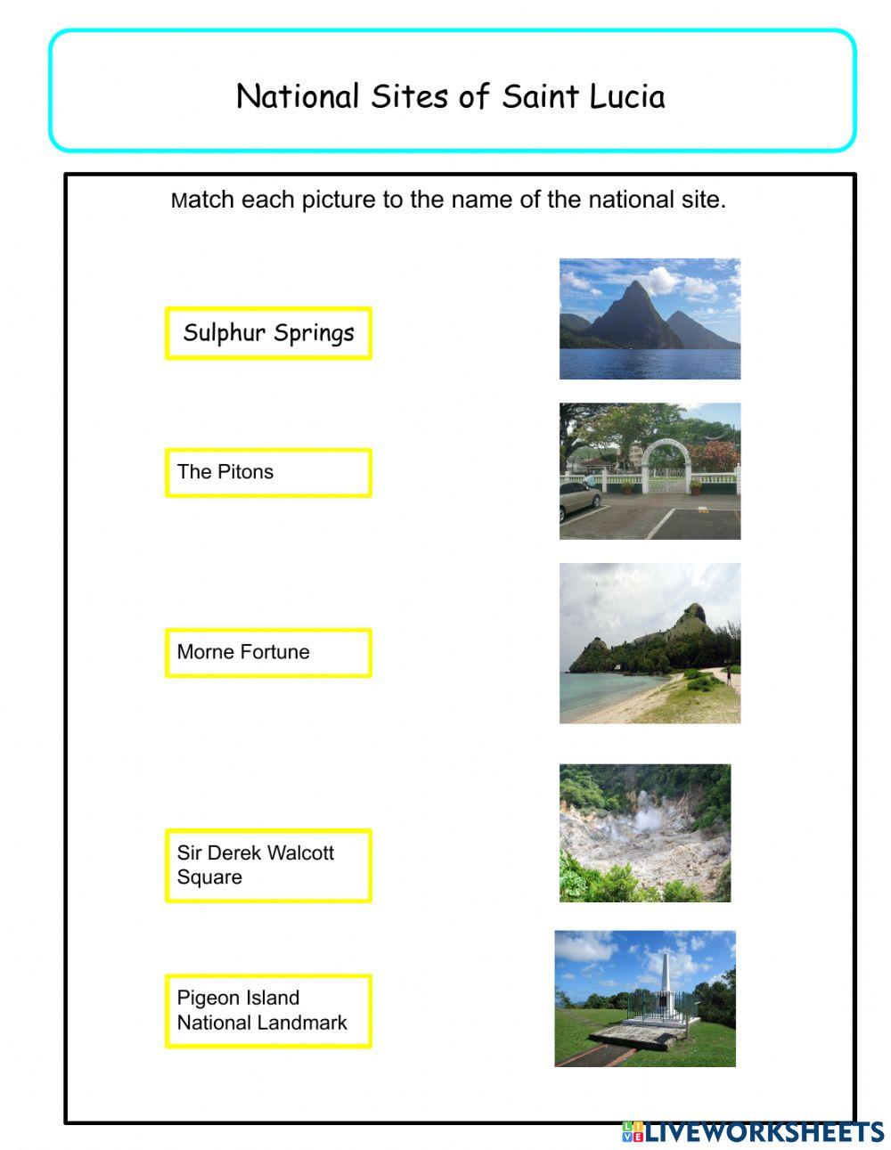 National Sites of Saint Lucia