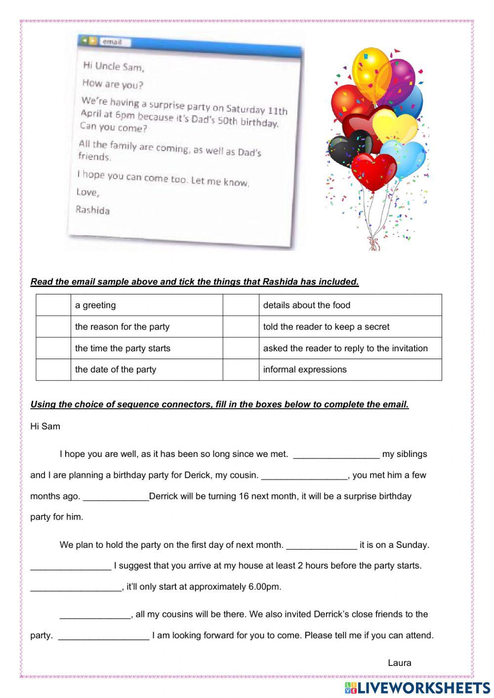 Writing - Unit 1(Email)