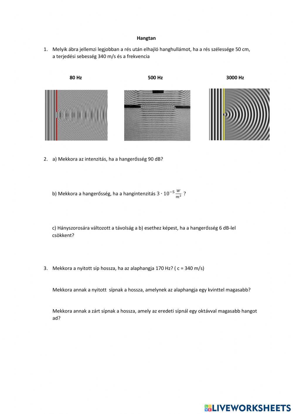 Hangtan elhajlás, hangerősség, síp
