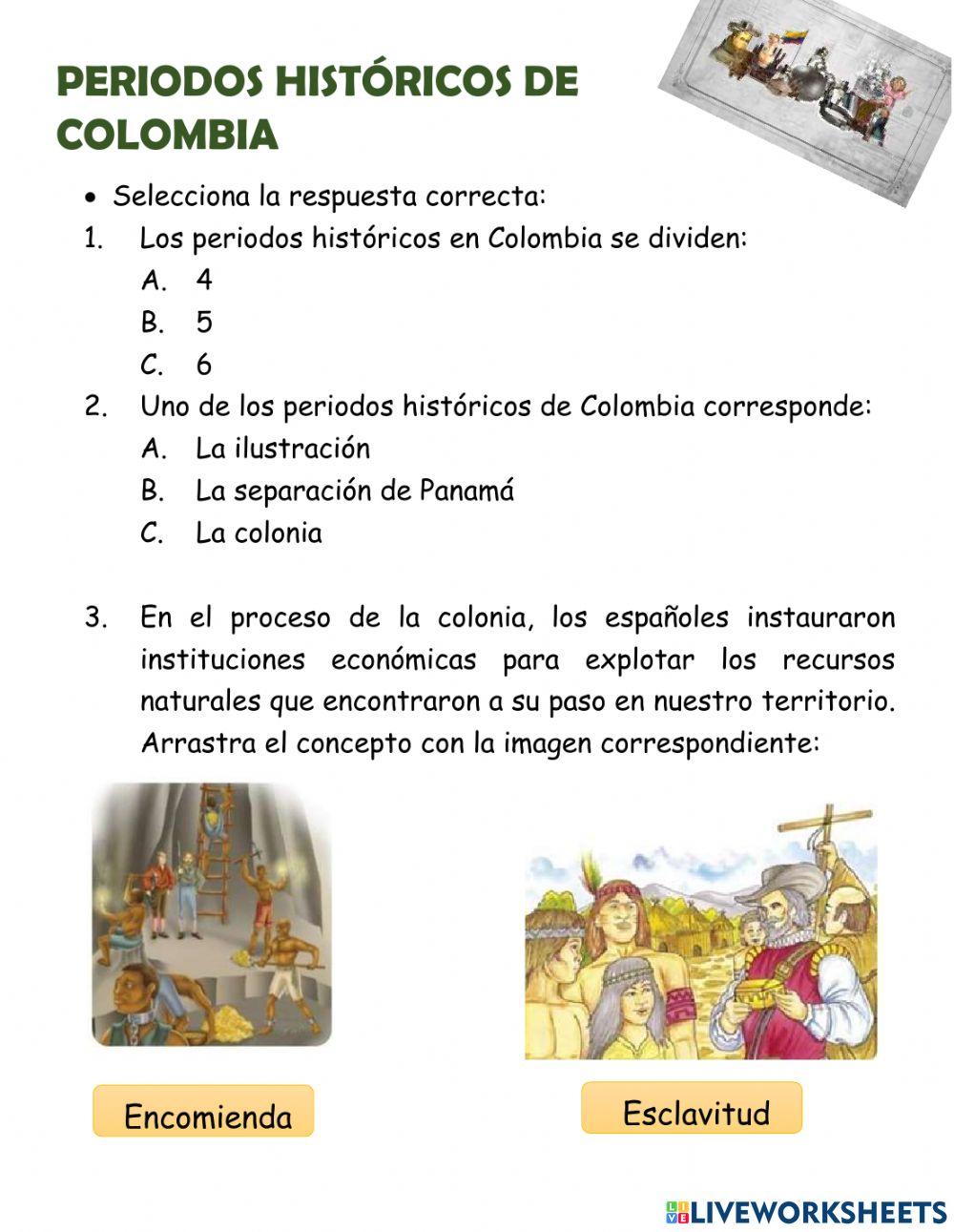 Periodos históricos de colombia