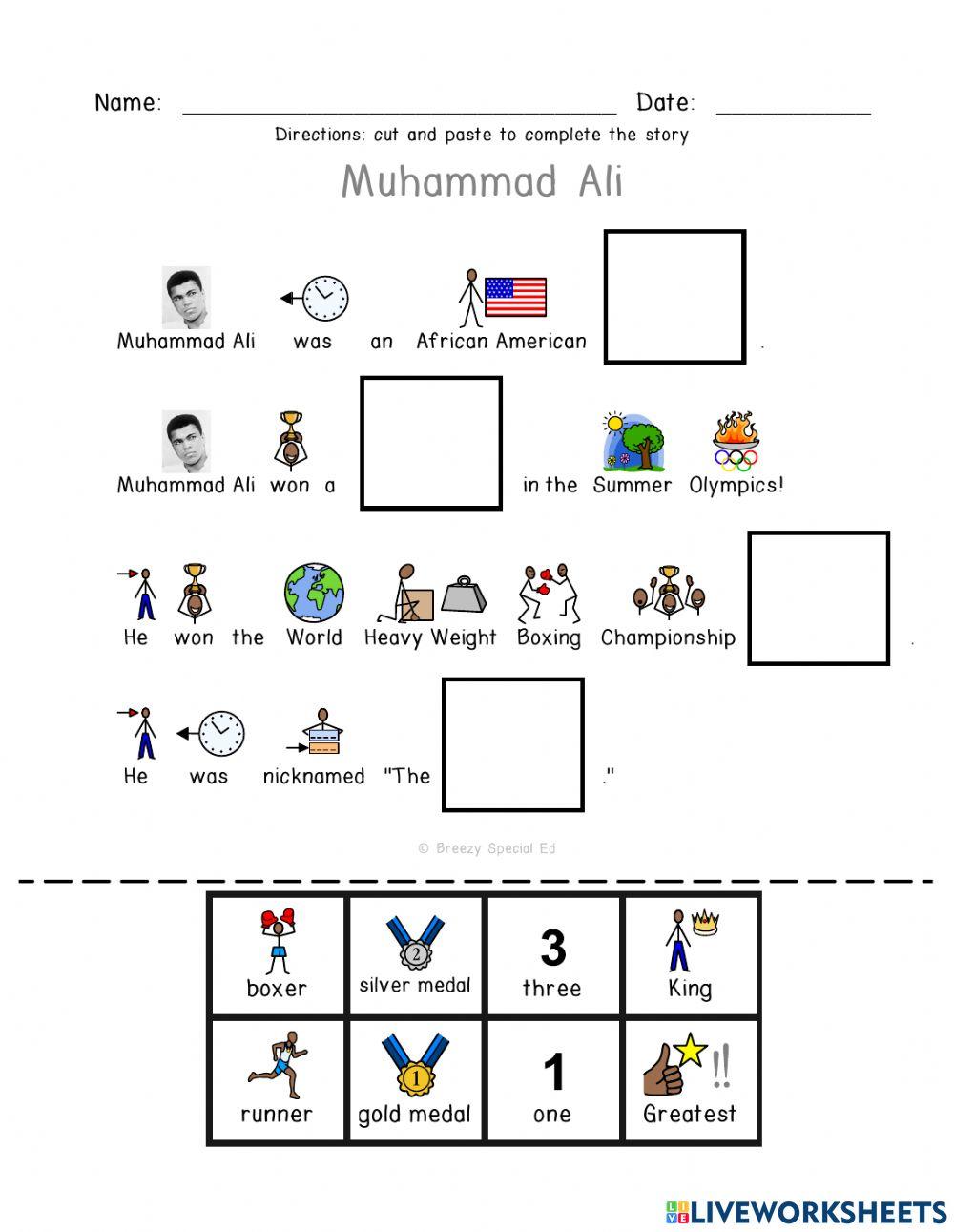 Muhammed Ali -Reading Comprehension