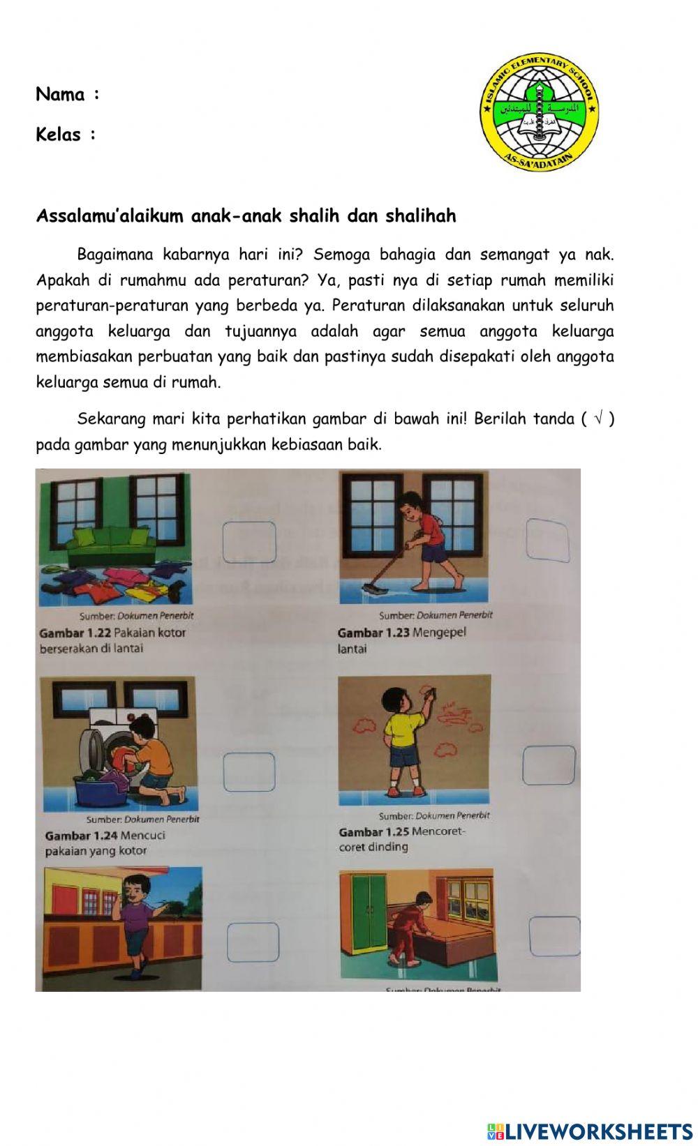 Tematik (PKN dan Bahasa Indonesia) kelas 1