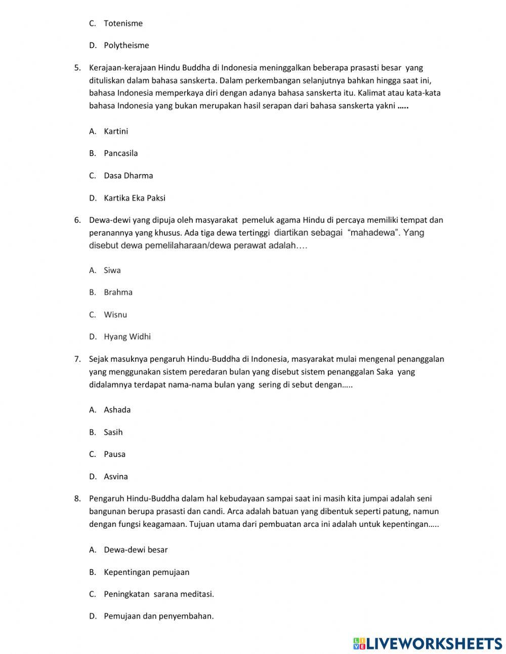 Masyarakat Indonesia Pada Masa Hindu-buddha Ditinjau Dari Aspek Budaya